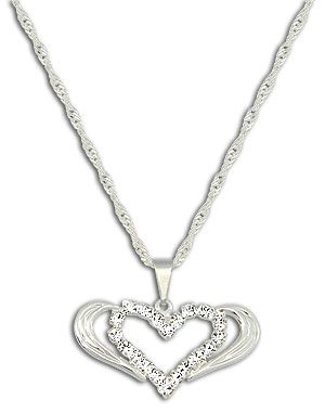 Gargantilha e pingente folheados a prata. Pingente em forma