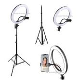 Ring Light Completo Iluminador Portátil 26cm + Tripé 2m Top