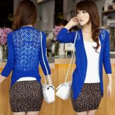 CARDIGAN COLORIDO COM RENDA