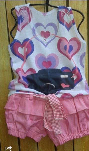 Conjunto infantil corações