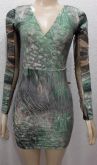 Vestido estampado gola V  Cod 0006