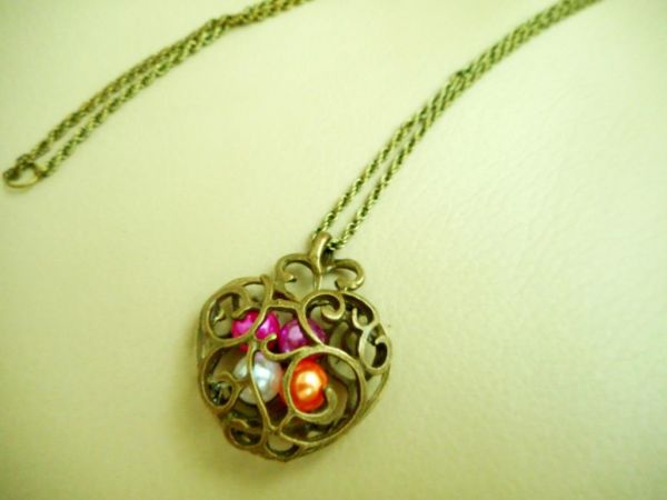 coração com perolazinhas