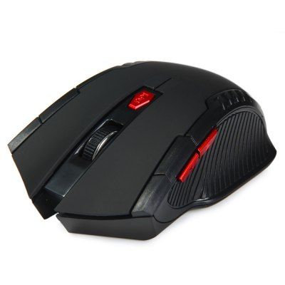 Mouse Gamer Sem fio Preto com 6 Botões