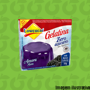 Gelatina Zero Amora 10 Gramas Lowçúcar