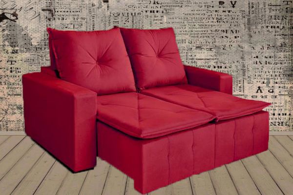 Sofa Retratil Recl Paris 2x80 Br20 Suede Vinho 6012 Vicam