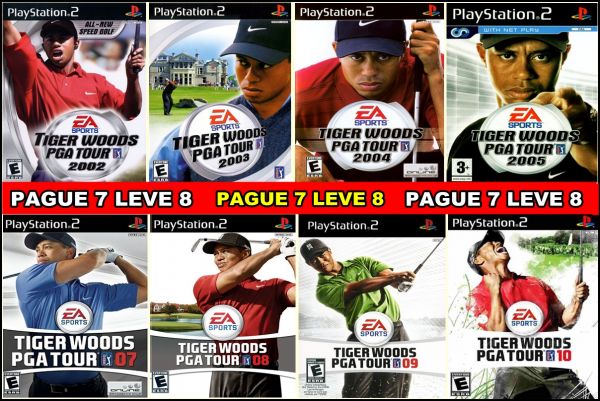 Kit Tiger Woods PGA Tour com 8 Jogos