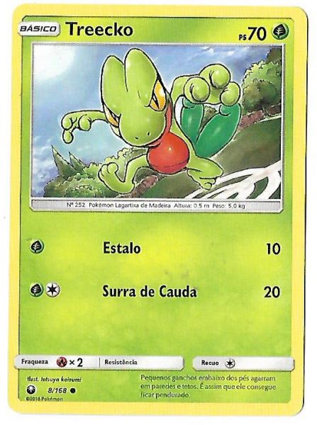 Pokemon Treecko Sol e Lua Tempestade Celestial