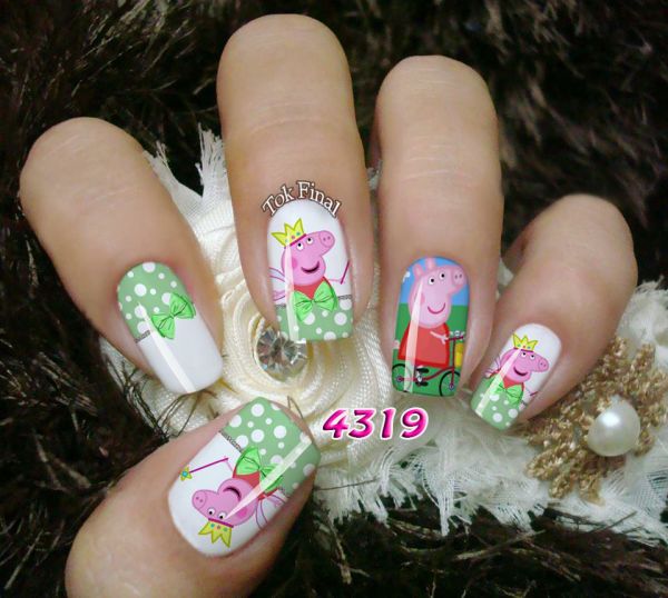 Películas e Adesivos para Unhas Mod. Peppa Cód.4319