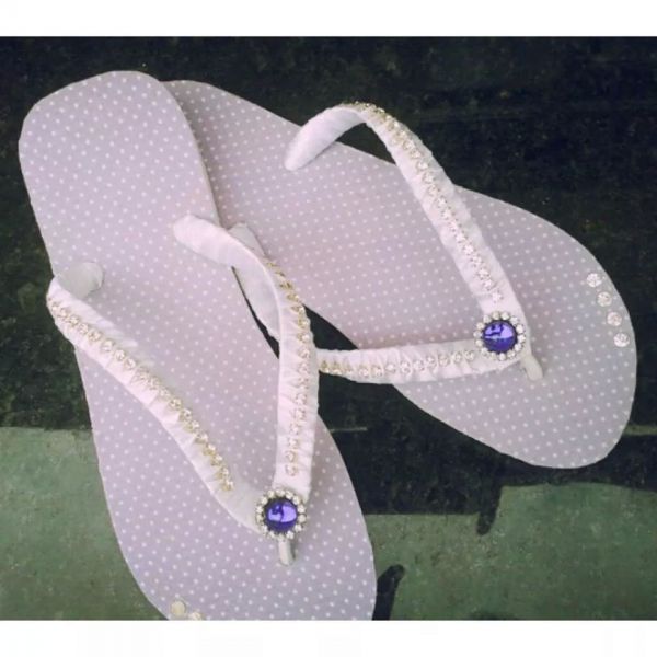 Chinelo com tecido
