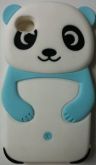 CASE PANDA DE SILICONE AZUL PARA IPHONE 4 E 4S