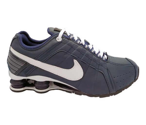 Tênis Nike Shox Junior Azul Marinho e Branco 12165