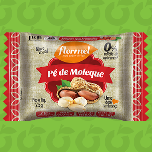 Pé de Moleque Zero Açúcar, zero glúten e zero lactose 25 Gramas FlorMel