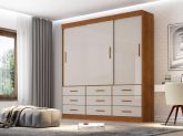 14227.Roupeiro Star 3P9G Cinamomo.Off White Salleto