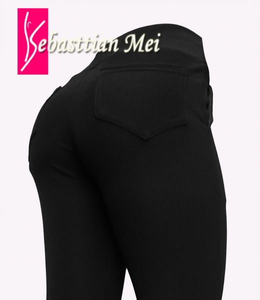 calça feminina preta GG(46),com bolsos na frente e atrás, tecido gorgurinho.