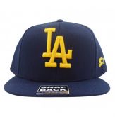 BONÉ ABA RETA LOS ANGELES DODGERS AZUL MARINHO E AMARELO