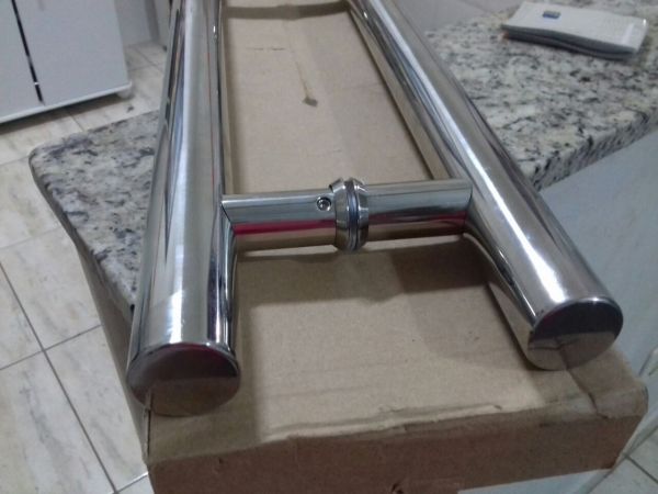 PUXADOR H TUBULAR 450 X 300 X 32 AÇO INOX