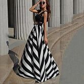 Maxi - Vestido - Renda/Poliéster - Cinto Não Incluído/Sem Forro #02760323
