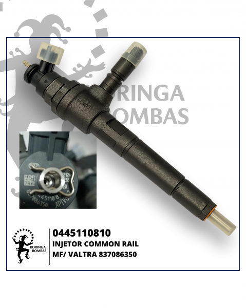 0445110810 INJETOR COMMON RAIL MF/ VALTRA 837086350