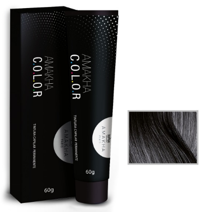 Tintura Capilar Permanente - Amakha C.O.L.O.R - 4.0 - Castanho Médio