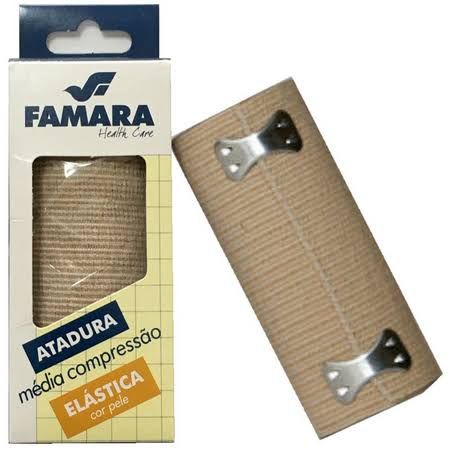 Atadura elástica média compressão BEGE 10cm x 1,3m
