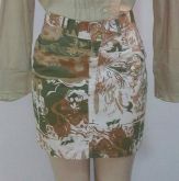Saias de Brim Estampada