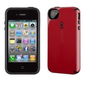 CASE SPECK CANDYSHELL VERMELHA COM PRETO PARA IPHONE 4 E 4S