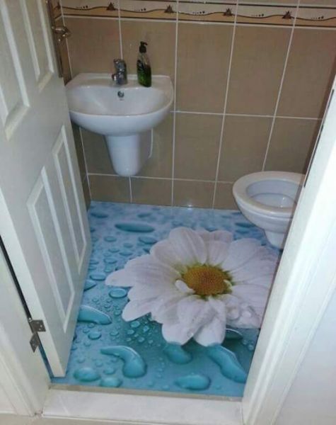 Porcelanato liquido no piso do banheiro