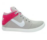 Tênis Feminino Nike Suketo Cano Médio Cinza e Rosa MOD:13052