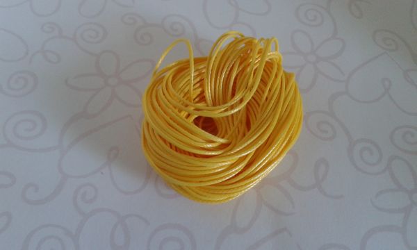 fio encerado amarelo ouro 1mm