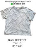 Blusa Fem CREATIFF Cinza
