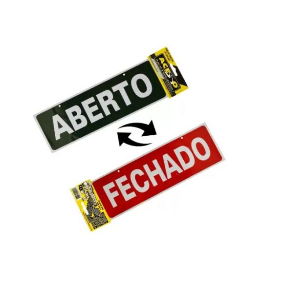 Placa Aberto/Fechado