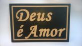 Placa - Deus é Amor