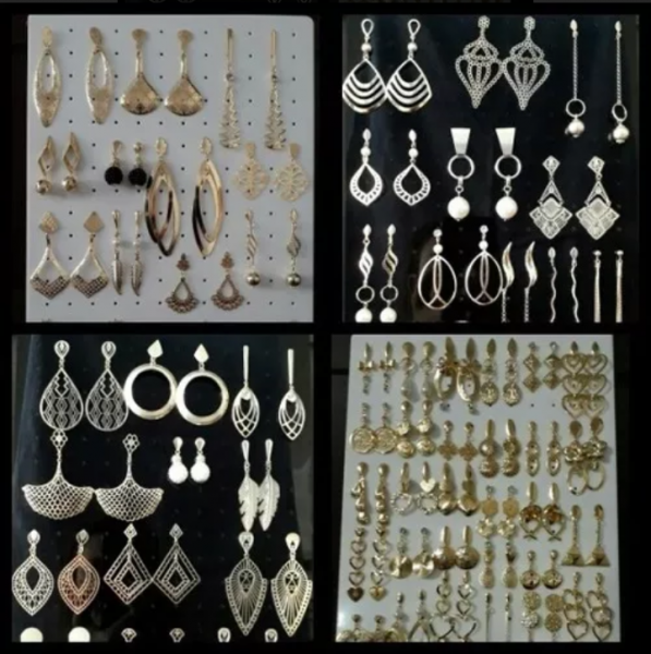 Kit de brinco folheado a ouro