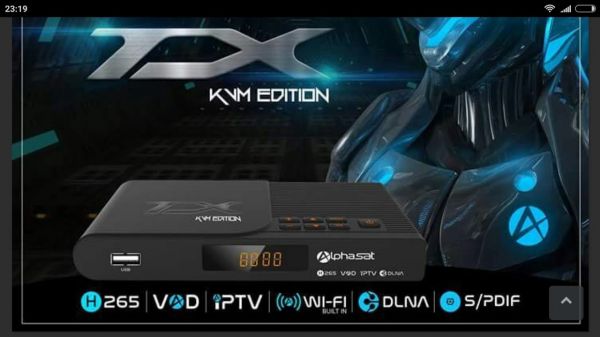 Receptor Alphasat TX HD / IKS-SKS-IPTV / Wi-Fi / KVM / ACM