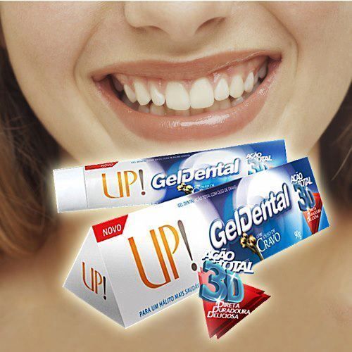 Gel Dental UP! - Ação Total  3D - Menta e Cravo 90 g