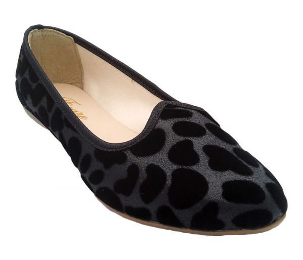 Sapatilha Feminina Ficare Malhada Preta