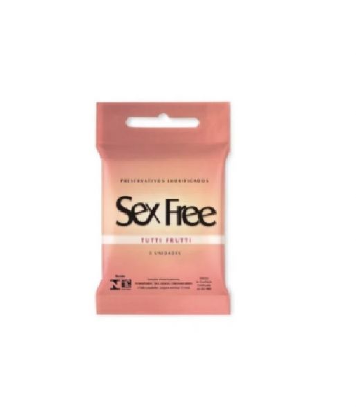Preservativos Lubrificados Aromáticos Tutti-Frutti Sex Free 3 unidades