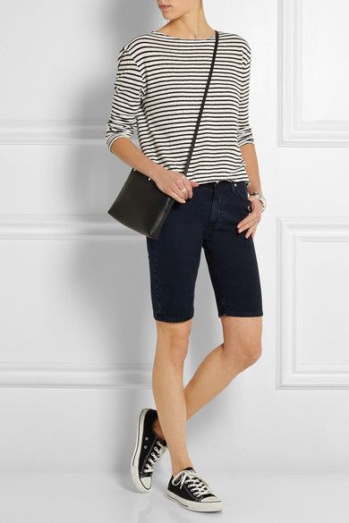 ALEXA CHUNG FOR AG JEANS The Camille stretch-denim shorts