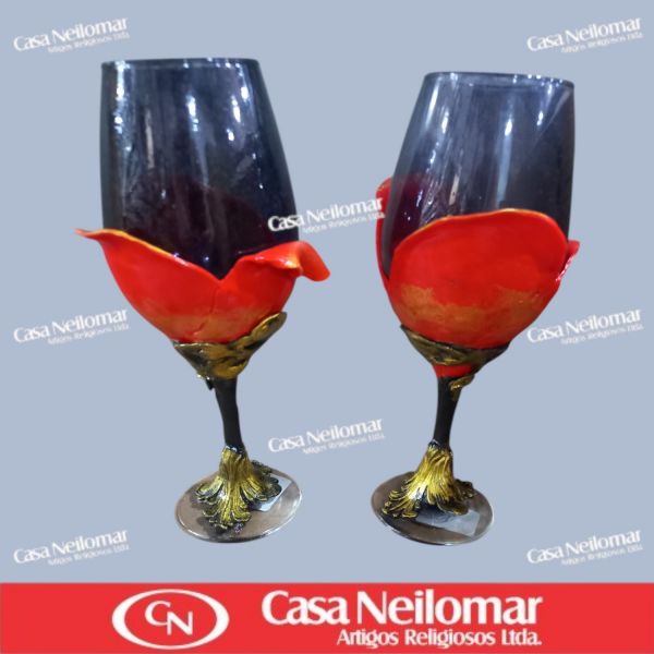 065056 - Taça Decorada com Resina Grande