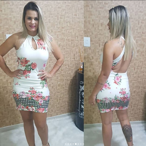 Vestido feminino Modelo gota aberto nas costas