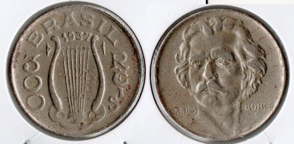 V147-2 - 300 Réis 1937 - Tiragem 4.507,000