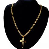 CORRENTE CORDÃO E CRUZ VAZADA