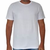 Camisa branca adulto polyester(P ao GG)