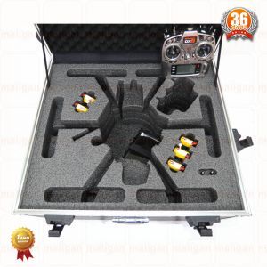 Case em Fiberglass para Drone DJI F550 e acessórios Com Carrinho