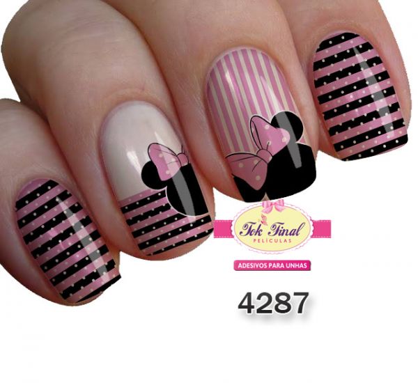 Películas e Adesivos para Unhas Mod. Minnie Cód.4287