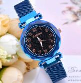 Relógio feminino / mostrador Starry Sky Fashion azul