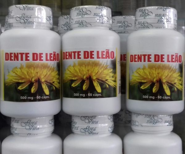 Dente de Leão 500mg kit 03 Frascos c/60 capsulas
