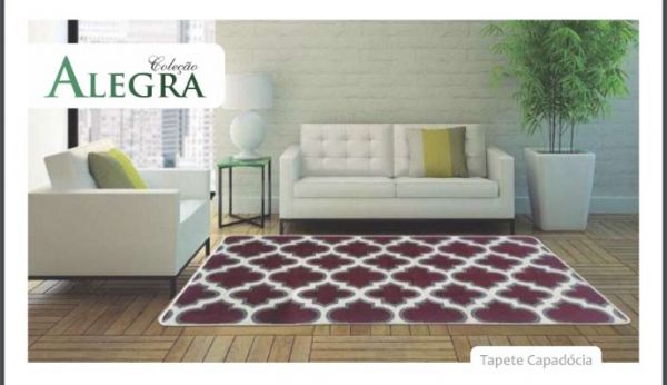 Tapete Alegra 2,00 x 2,50 Estampa Capadocia PrataTextil