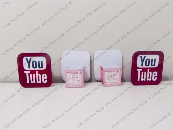 10 Centros de mesa - tema rede sociais - Youtube