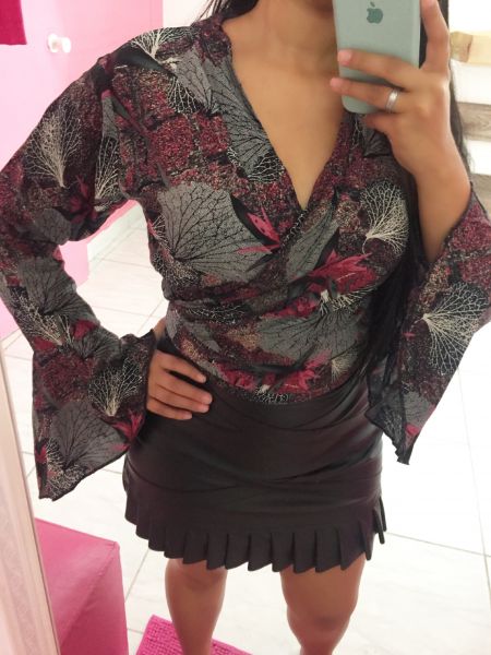 Blusa manga flare